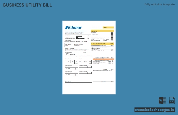 Edenor – Einfach auszufüllende Beispielrechnung für Unternehmen (Vorschau)